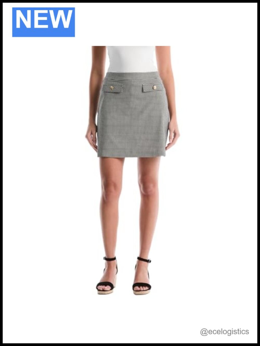 Rafaella Stretch Pull-on Skort with Flap Pockets and Built-in Mesh Shorts